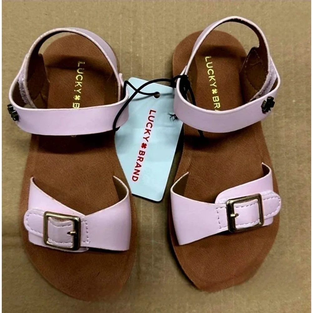Lucky Brand Gan Toddler‎ Girls Blush Pink Buckle Sandals Size 5